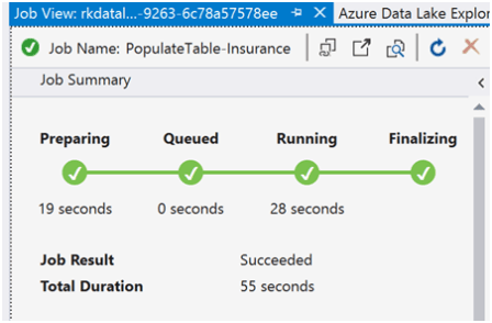 Azure Data Lake Analytics- Populating - Querying Tables-2