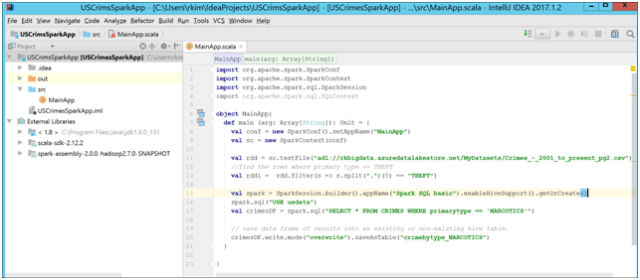 Building a Spark Application for HDInsight using IntelliJ Part 1 of 2-3