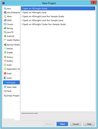 Building a Spark Application for HDInsight using IntelliJ Part 1 of 2-6