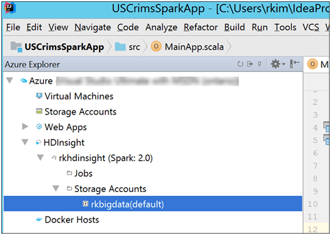 Building a Spark Application for HDInsight using IntelliJ Part 1 of 2-7