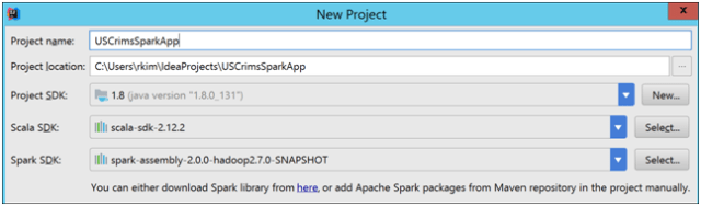 Building a Spark Application for HDInsight using IntelliJ Part 1 of 2-8