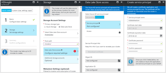 Create HDInsight Spark Cluster with Azure Data Lake Store-3