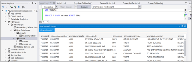 Populating Data into Hive Tables in HDInsight-3