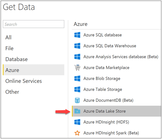 Power BI reports with Azure Data Lake Store-7