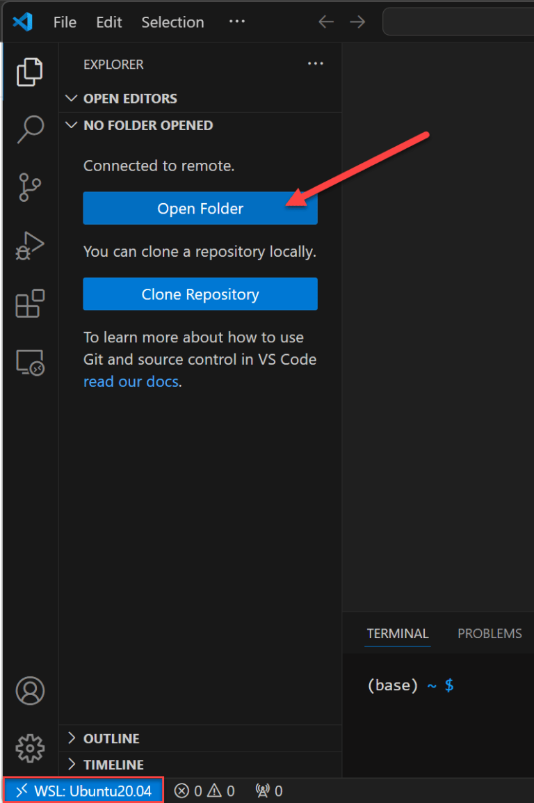 Visual Studio Code “Failed to Connect to the remote Extension host ...